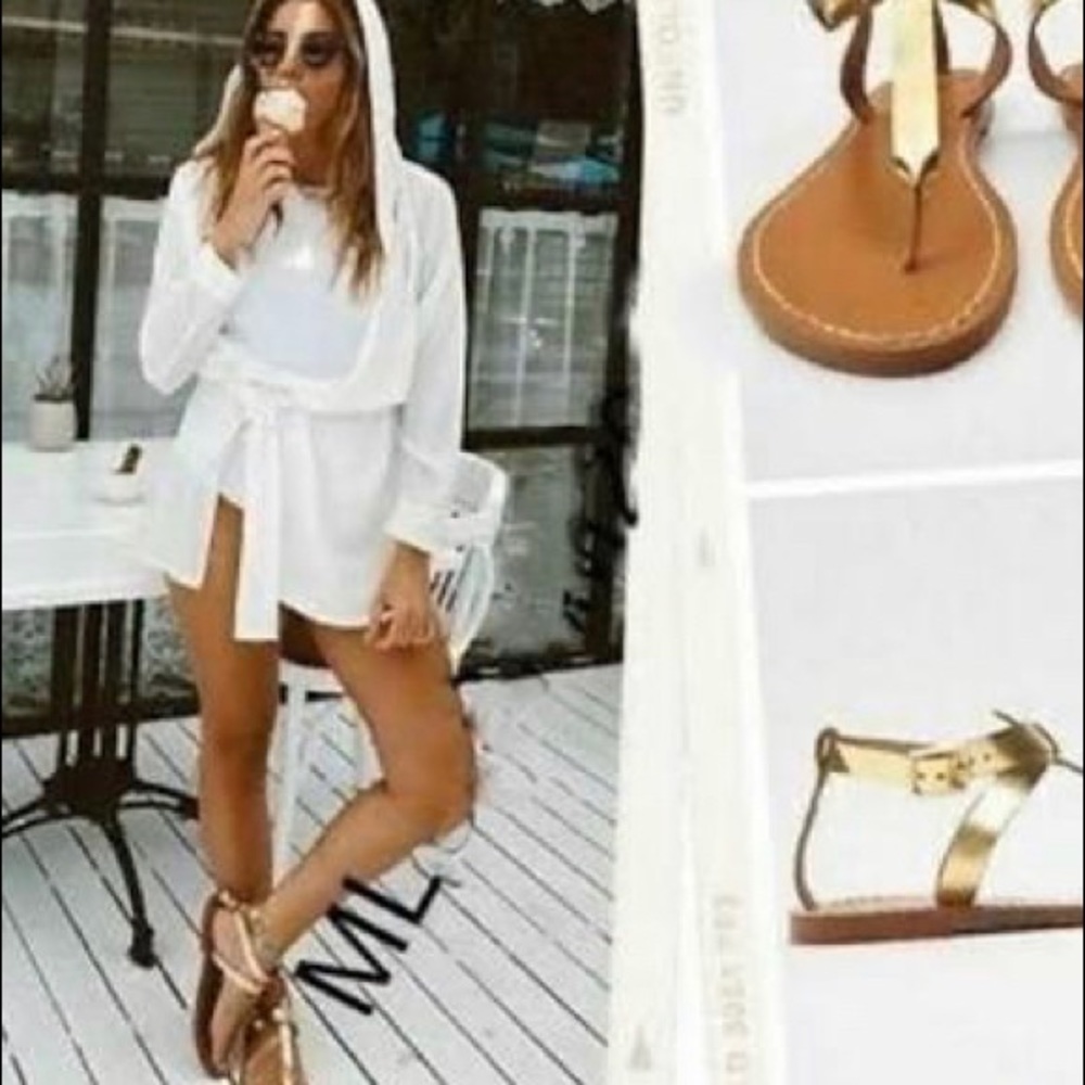 Zara Gold and Tan Sandals - Picture 5 of 5